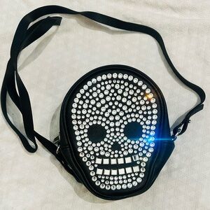 Bath & Body Works Black Skull Crossbody Bag